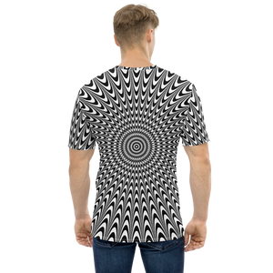 Vertigo Optical Illusion Background All-Over Print Men's Crew Neck T-Shirt