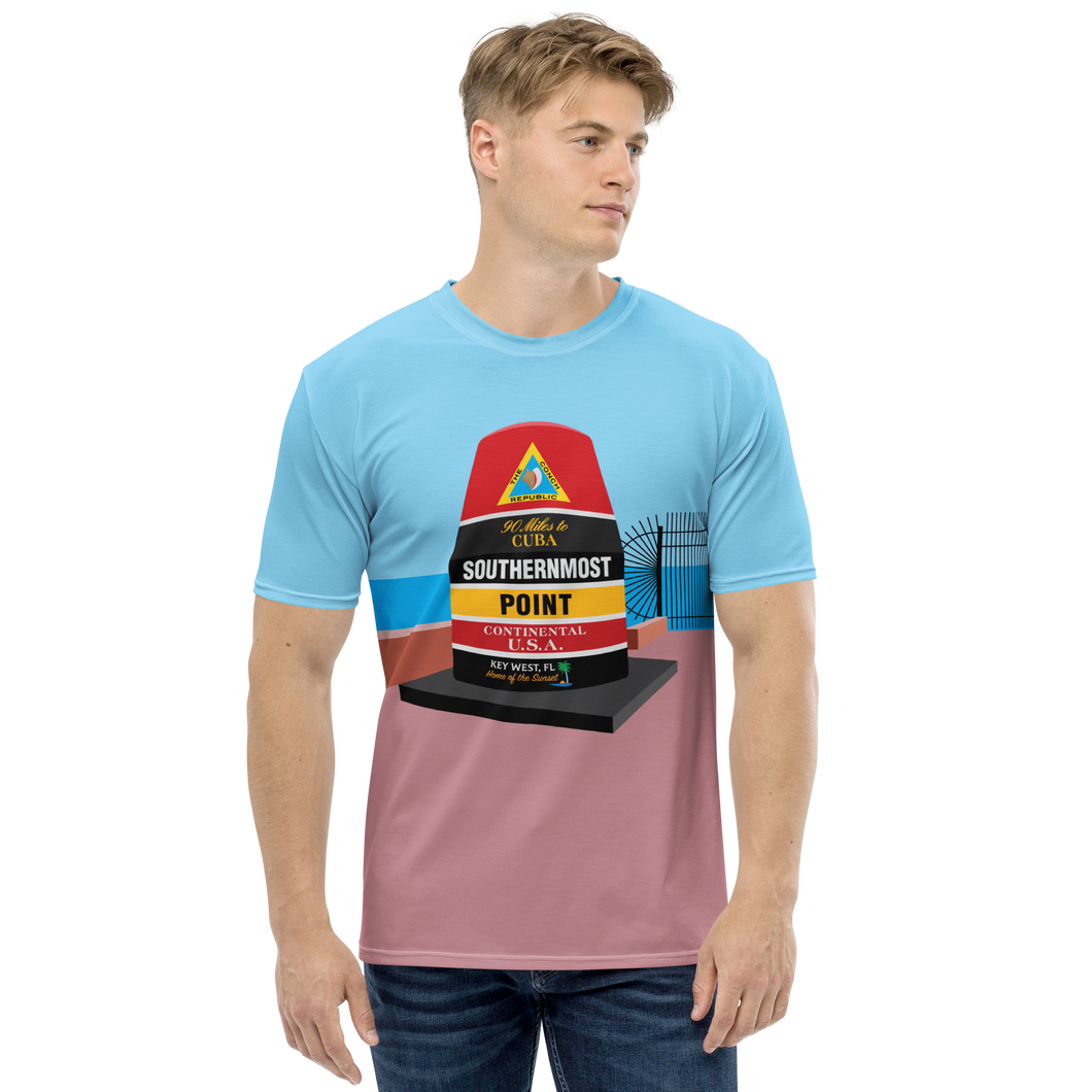 Southernmost Point All-Over Print Men's Crew Neck T-Shirt