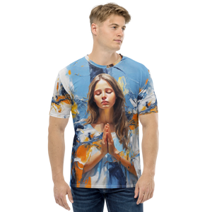 Pray & Forgive Oil Painting All-Over Print Men's Crew Neck T-Shirt