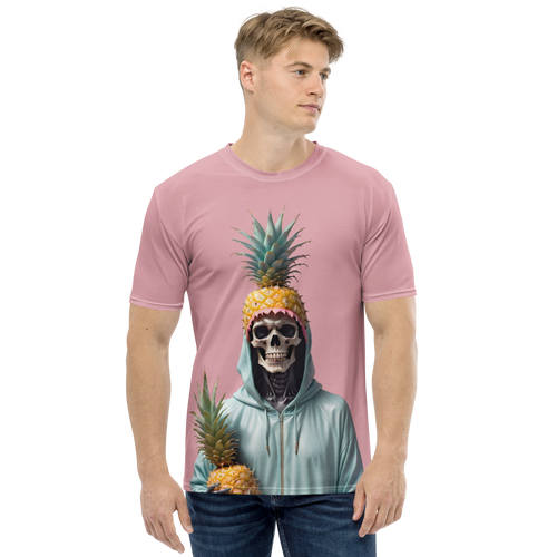 Skull Pineapple All-Over Print Men's Crew Neck T-Shirt