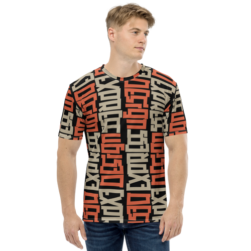 Design Express Typography Pattern All-Over Print Men's Crew Neck T-Shirt