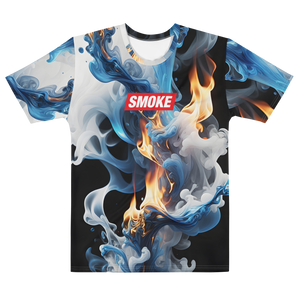 Blue Smoke Fire All-Over Print Men's T-Shirt