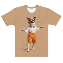 Happy Dancing Dog Beige All-Over Print Men's T-Shirt