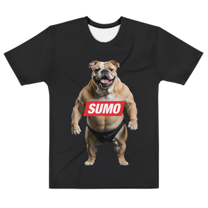 Sumo Bulldog Black All-Over Print Men's T-Shirt