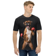 Boxer Boxing Black All-Over Print Men's T-Shirt