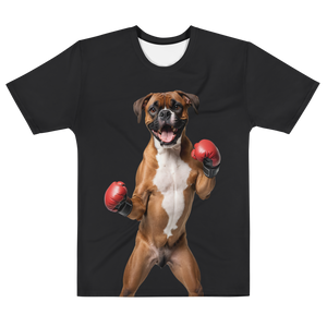 Boxer Boxing Black All-Over Print Men's T-Shirt