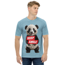 Keep Smile Blue Panda All-Over Print Men's T-Shirt