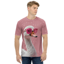 Cute Pink Swan All-Over Print Men's T-Shirt