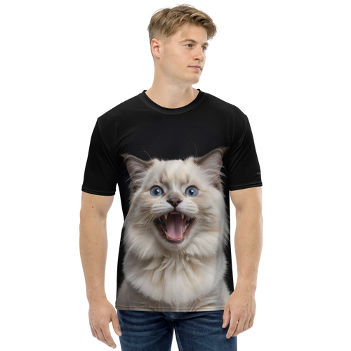 Angry Ragdoll Kitten All-Over Print Men's T-Shirt