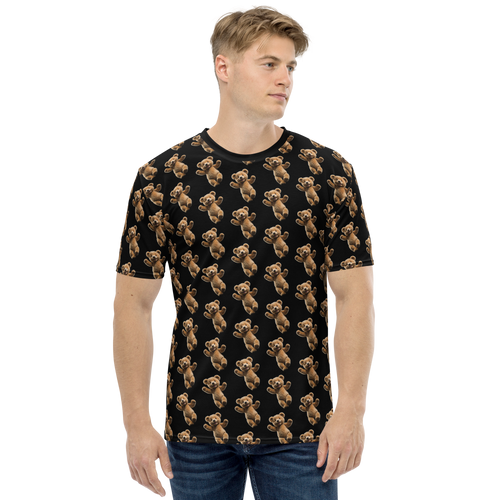 Happy Teddy Bear Pattern All-Over Print Men's T-Shirt