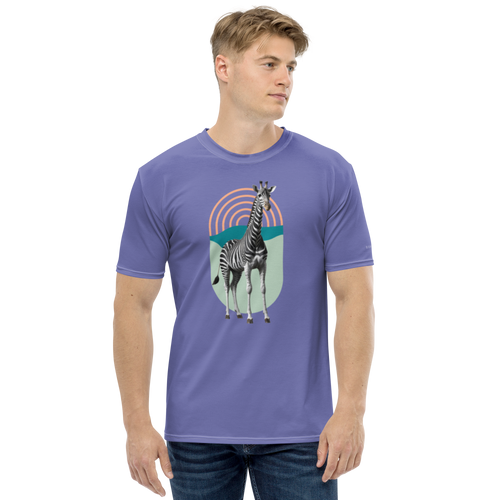 Giraffe Zebra Purple All-Over Print Men's T-Shirt