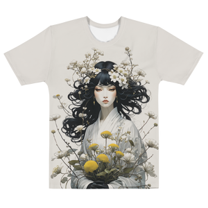 Oriental Lady with Yellow Flowers All-Over Print Men's T-Shirt