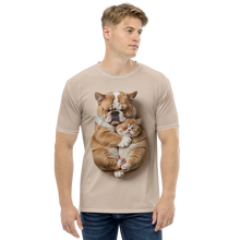 Cute Baby Cat and Dog Sleep All-Over Print Men's T-Shirt