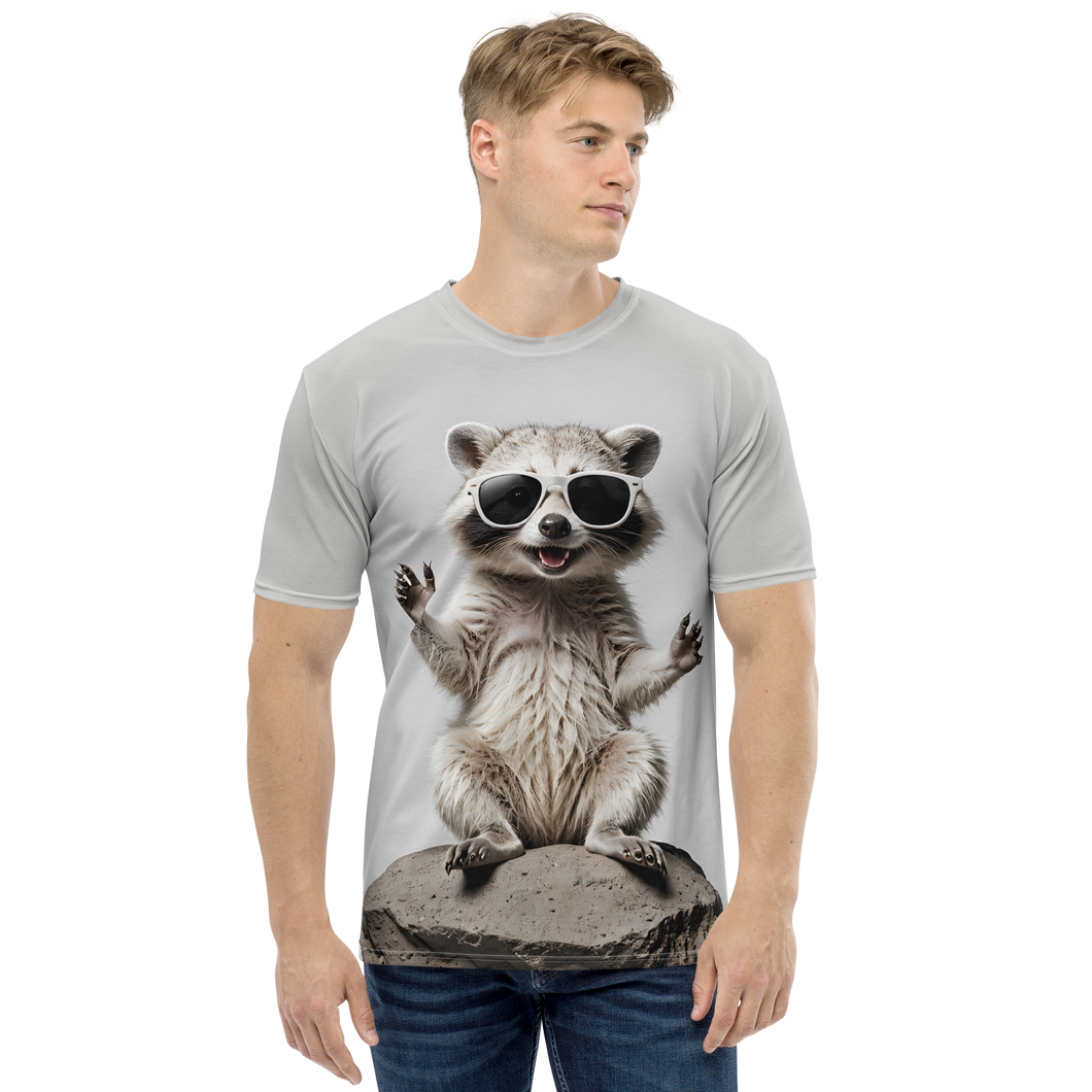 Hello Racoon All-Over Print Men's T-Shirt