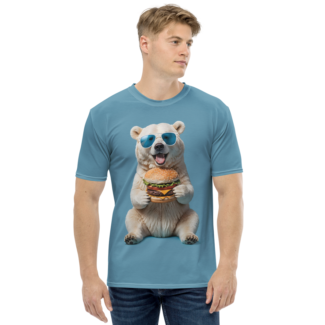 Polar Bear and Burger All-Over Print Men's T-Shirt