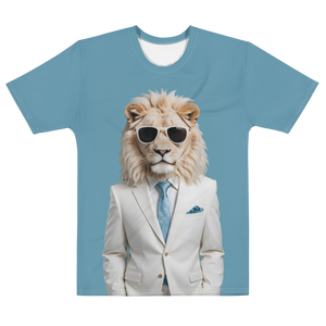 Funky White Lion All-Over Print Men's T-Shirt