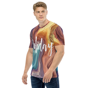 Holiday Wavy Canyon All-Over Print Men's Crew Neck T-Shirt