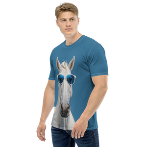 Cool Blue Horse All-Over Print Men's T-Shirt