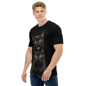 Two Black Cats Follows All-Over Print Men's T-Shirt