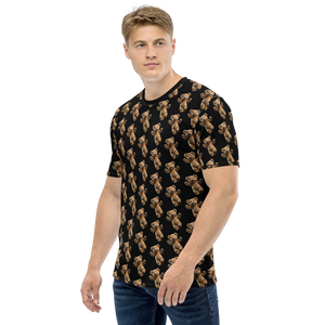 Happy Teddy Bear Pattern All-Over Print Men's T-Shirt