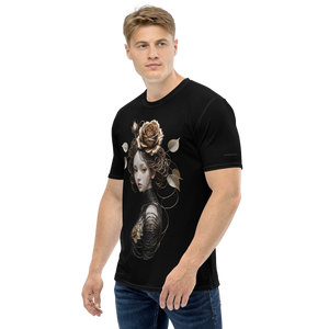 Lady Rose Copper Wire Art All-Over Print Men's T-Shirt