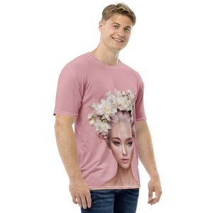 Pink Female Art All-Over Print Men's Crew Neck T-Shirt