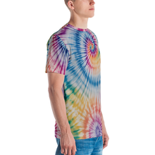 Tie Dye Colorful All-Over Print Men's Crew Neck T-Shirt