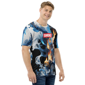 Blue Smoke Fire All-Over Print Men's T-Shirt