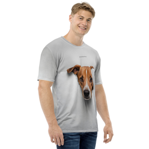 Funny Sad Dog Peep All-Over Print Men's T-Shirt