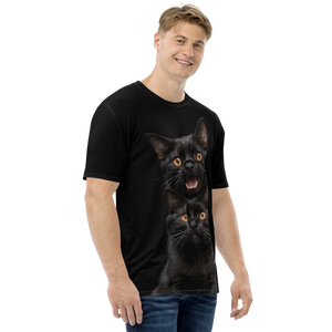 Two Black Cats Follows All-Over Print Men's T-Shirt