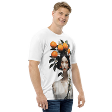 Beauty Lady with Orange Fruits All-Over Print Men's T-Shirt