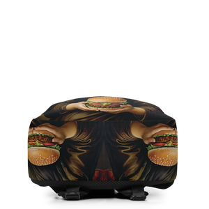 Monalisa Burger Minimalist Backpack