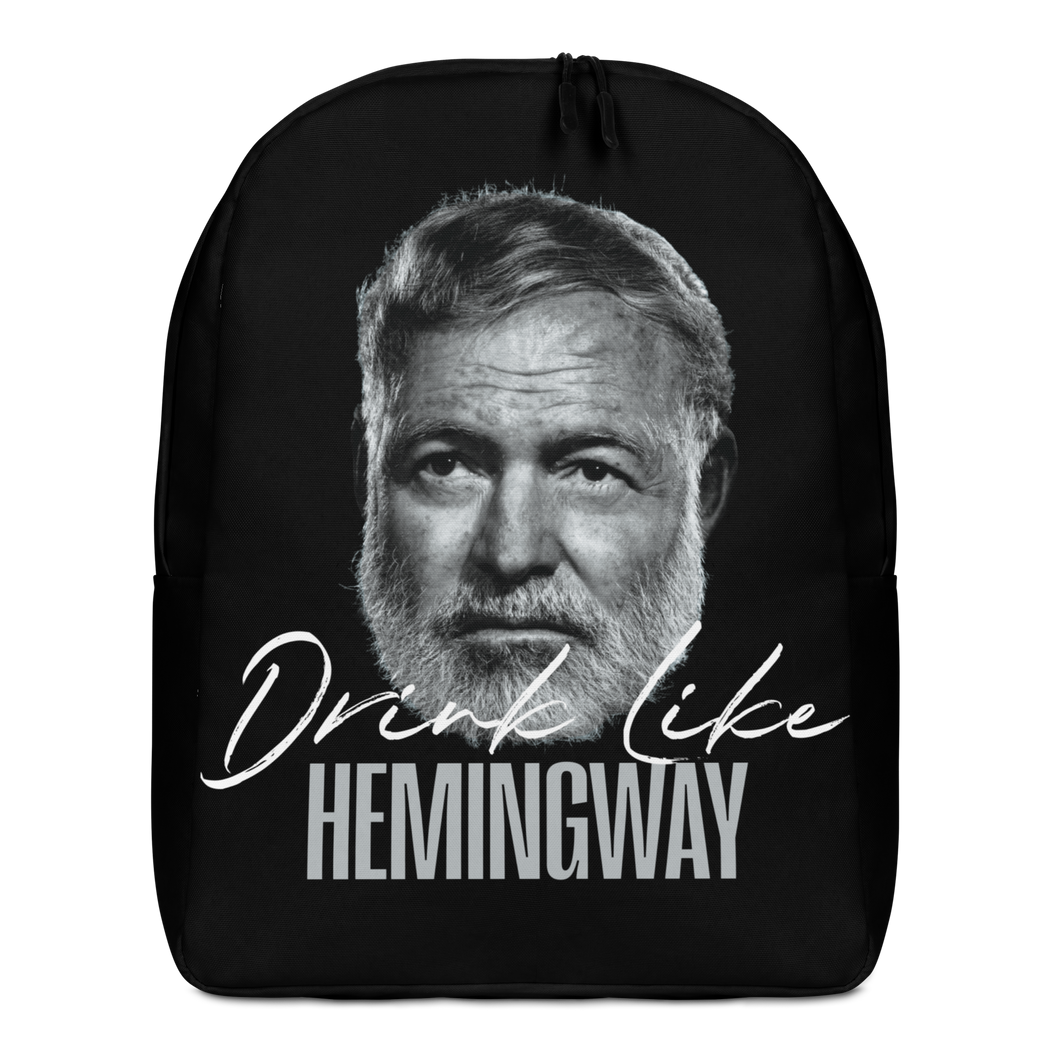 Drink Like Hemingway Portrait Minimalist Backpack