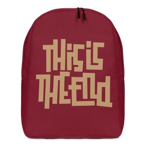 THIS IS THE END? Burgundy Minimalist Backpack