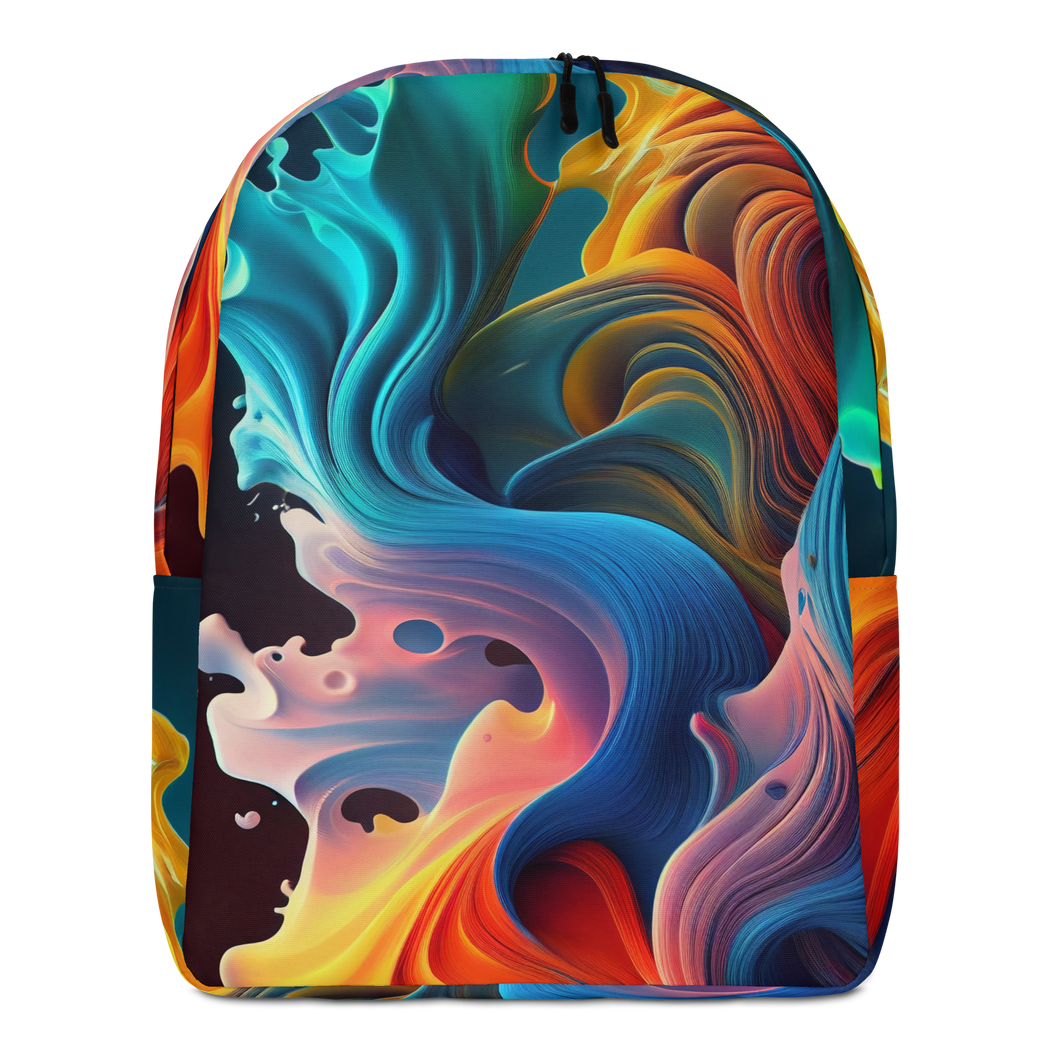 Colorful Swirl Background Minimalist Backpack