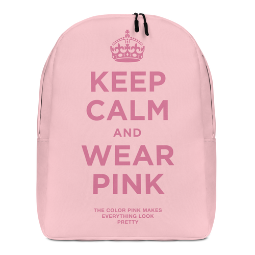 Keep Calm and Wear Pink Minimalist Backpack