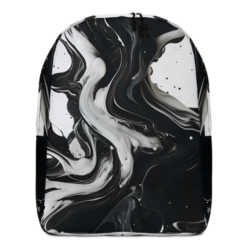 Black and White Fluid Minimalist Backpack