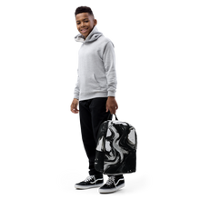 Black and White Fluid Minimalist Backpack