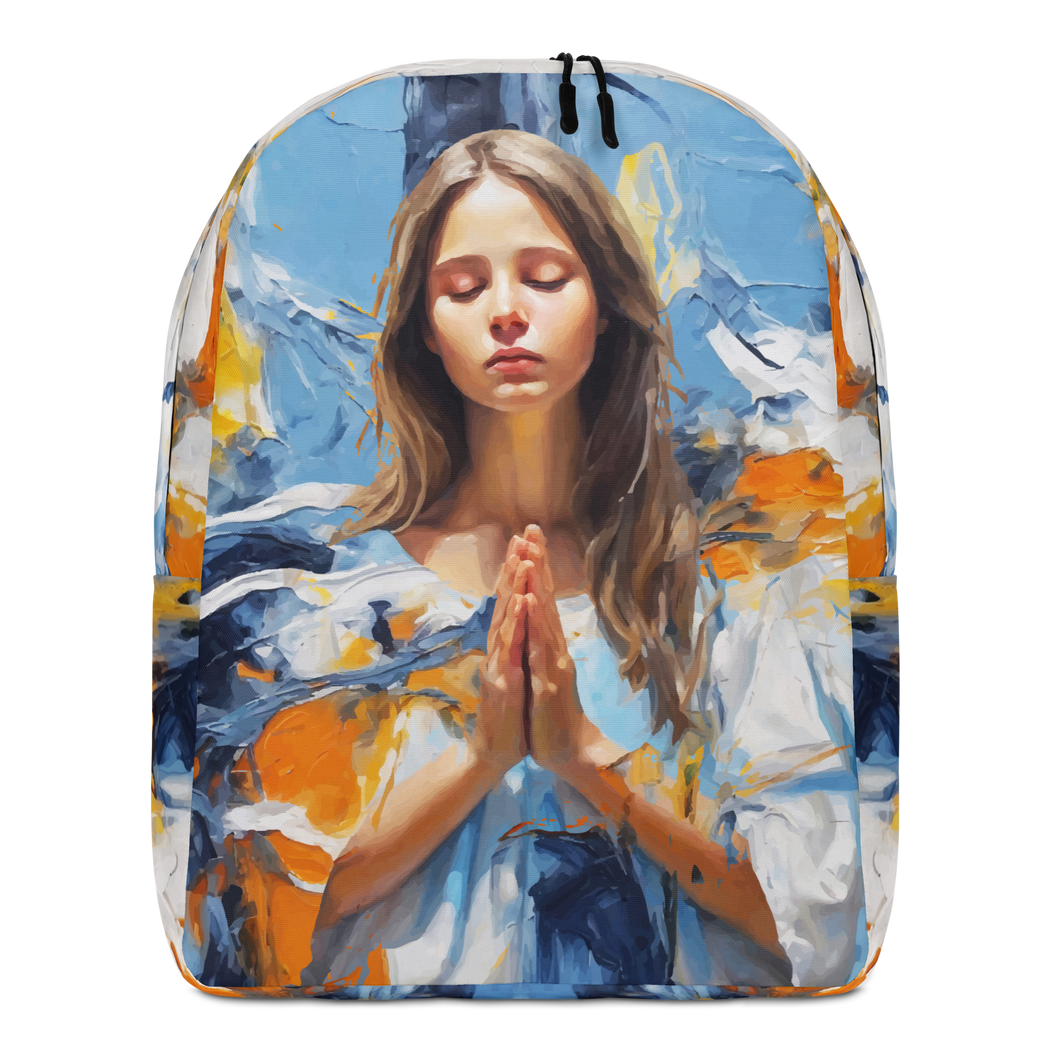 Pray & Forgive Oil Painting Minimalist Backpack