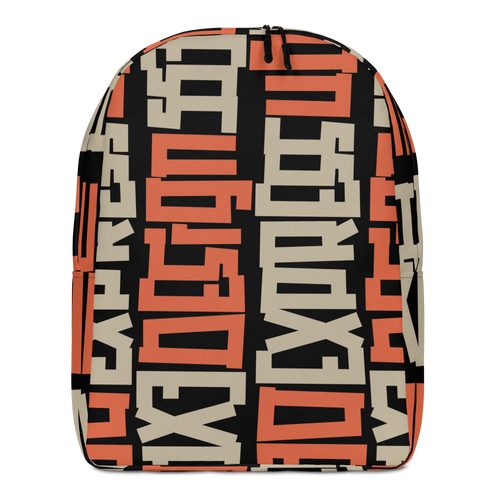 Design Express Typography Pattern Minimalist Backpack