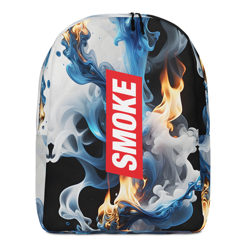 Blue Smoke Fire Minimalist Backpack