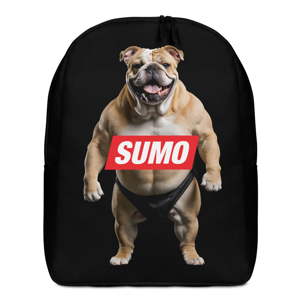 Sumo Bulldog Black Minimalist Backpack