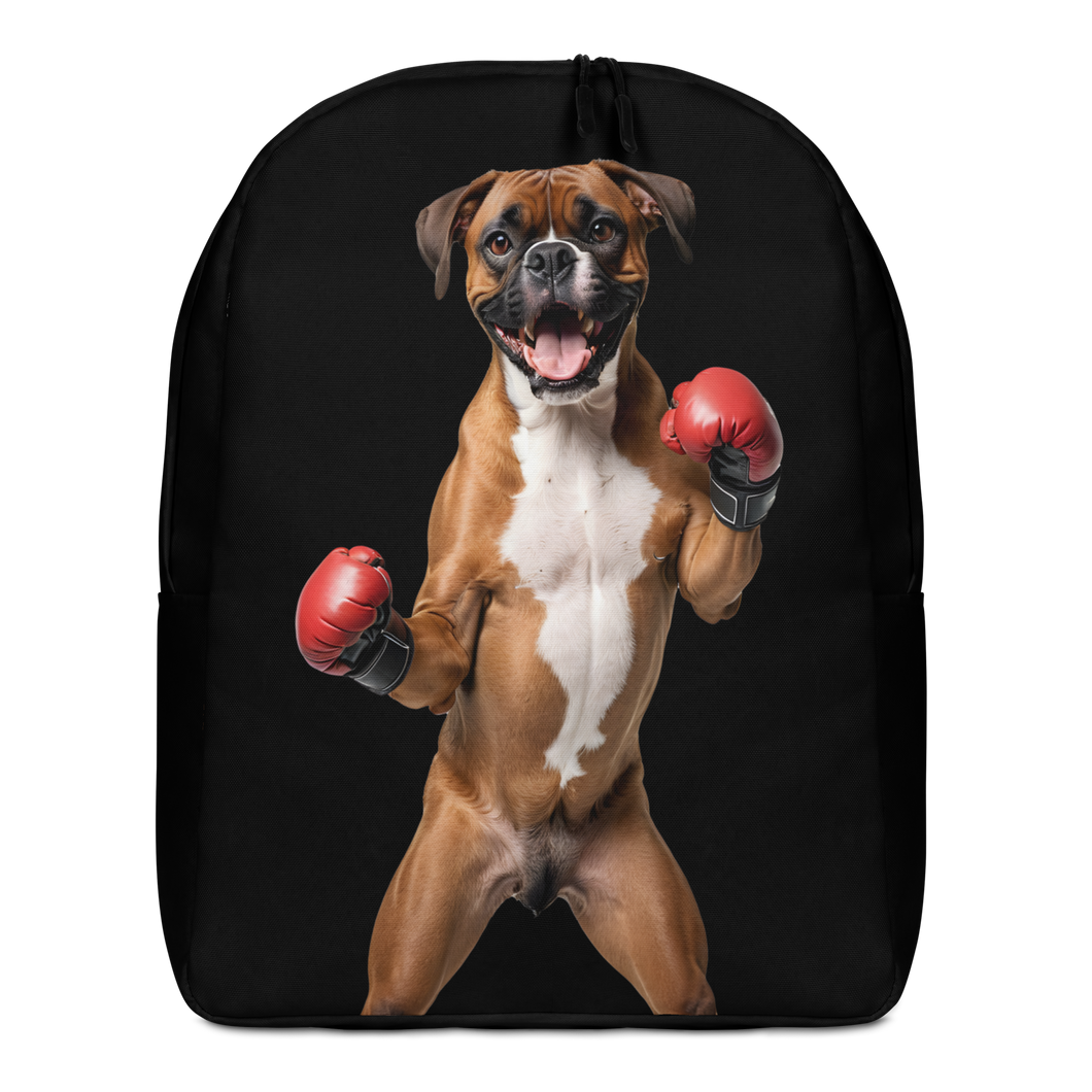 Boxer Boxing Black Minimalist Backpack