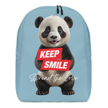 Keep Smile Blue Panda Minimalist Backpack