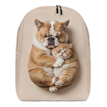 Cute Baby Cat and Dog Sleep Minimalist Backpack