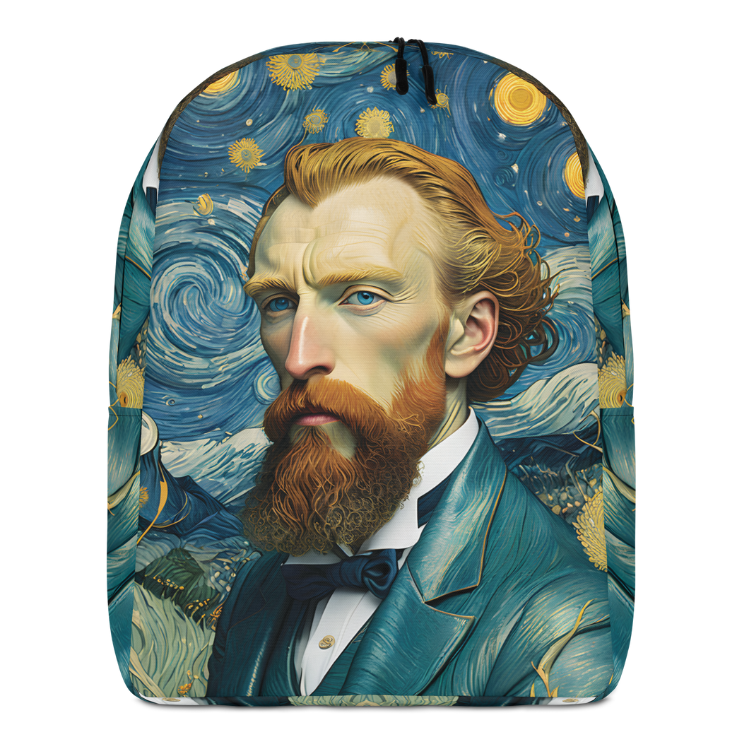 Van Gogh Potrait Painting Minimalist Backpack