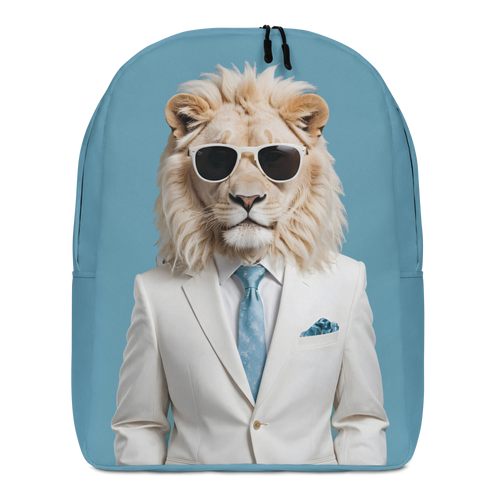 Funky White Lion Minimalist Backpack