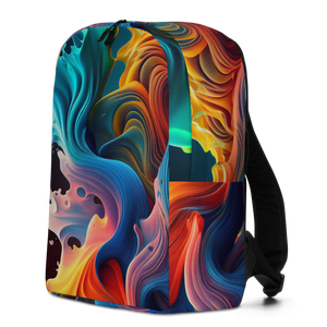 Colorful Swirl Background Minimalist Backpack