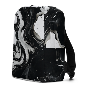 Black and White Fluid Minimalist Backpack