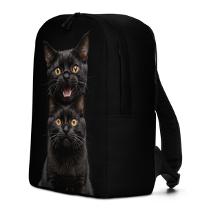 Two Black Cats Follows Minimalist Backpack